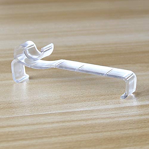 3-Inch Clear Plastic Valance Clips for Horizontal Blinds, 6-Pack