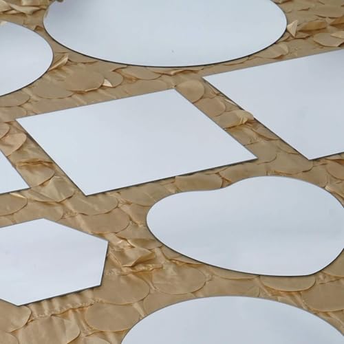 16-Inch Round Glass Mirror Centerpiece Plates - 12 Pack for Table Decor