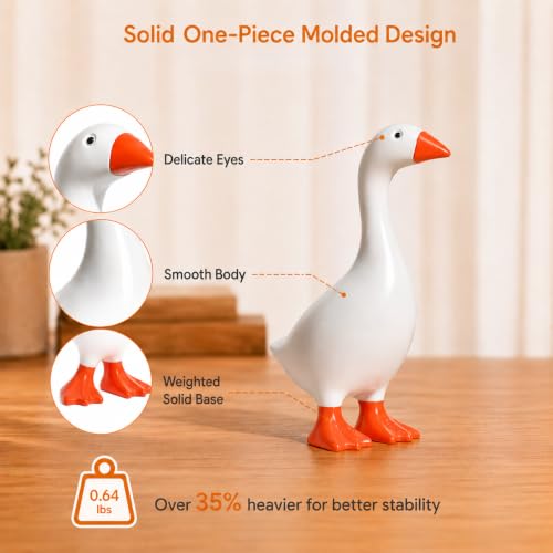 Magnetic Desk Goose Key Holder Statue with Adoption Certificate - 7 Inch