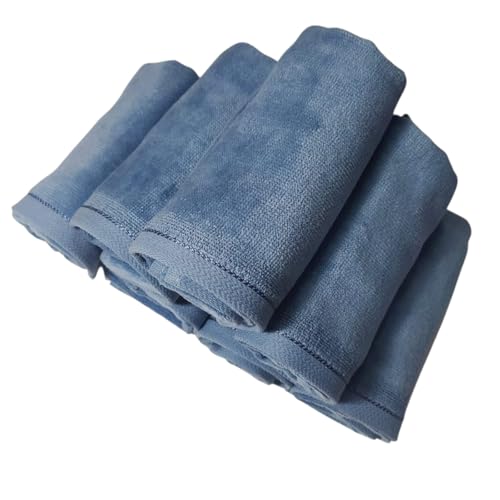 6-Pack Cotton Fingertip Towels 11x18 Inch - Soft Terry-Velour Hand Towels
