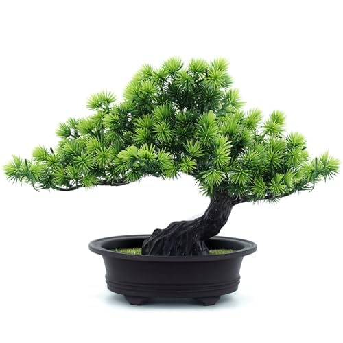 Faux Bonsai Tree with Pot - 9.5-Inch Indoor Decor
