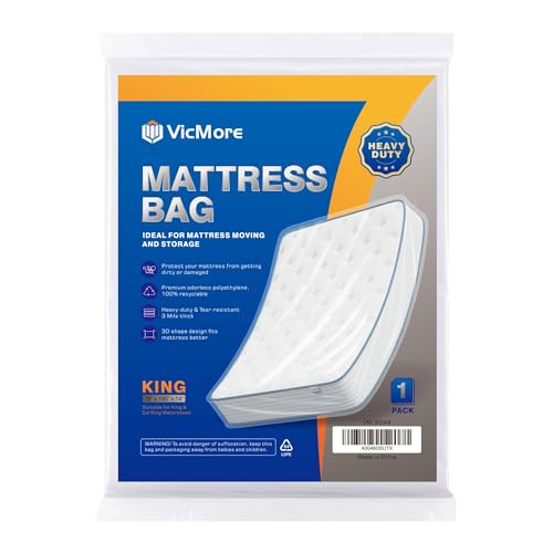 Heavy-Duty Mattress Bag for King & California King - 3 Mil, 1 Pack