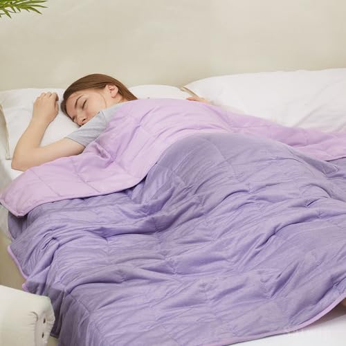 Cooling Weighted Blanket Queen Size 15lbs - Soft & Breathable 60x80