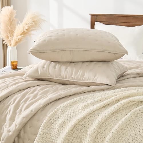 EMME King Size 3-Piece Quilt Bedding Set - Soft Reversible Coverlet