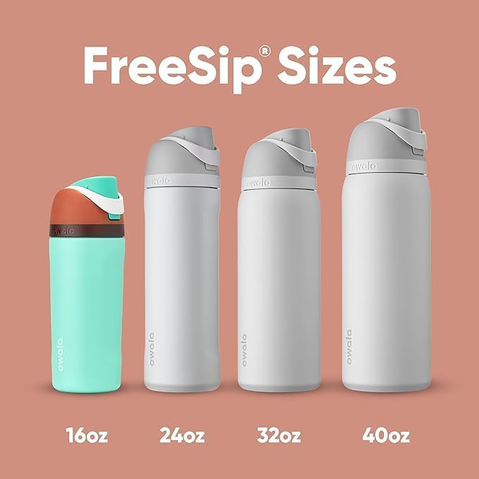 Owala FreeSip Insulated Stainless Steel Water Bottle - 40 oz BPA-Free | Ideal for Sports, Travel & School - Dreamy Field