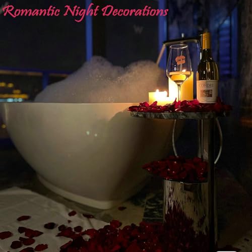 2200 Pcs Dark Red Silk Rose Petals for Romantic Night & Wedding Decor