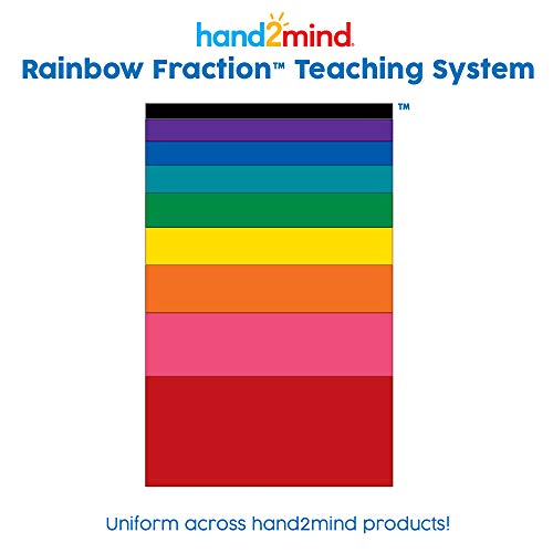 Rainbow Fraction Measuring Cups Set of 9 for Kids Math and Baking
