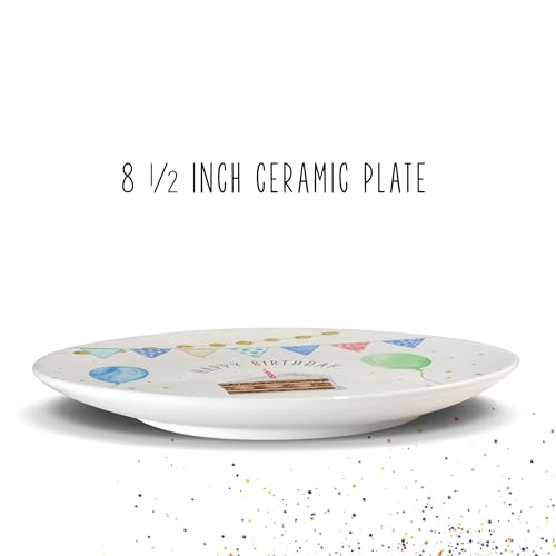 Personalized Ceramic Birthday Plate - 8-Inch Keepsake Gift