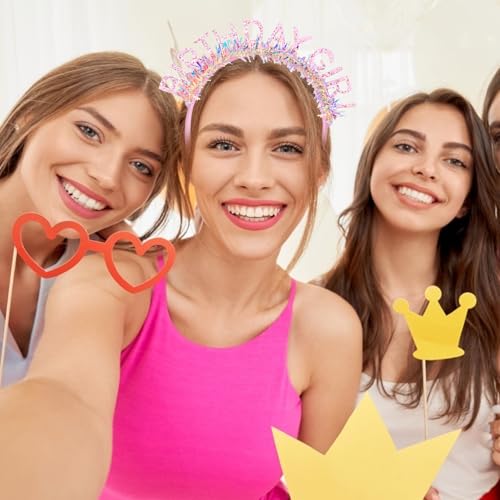 Birthday Girl Headband Crown for Women and Girls