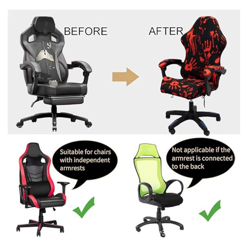Gaming Chair Covers Stretch Slipcovers with Armrest Protectors