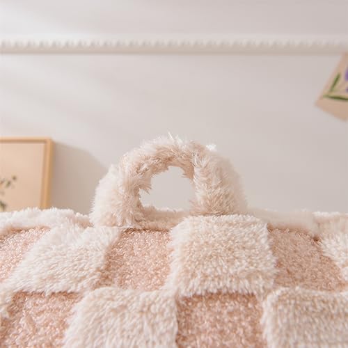Checkered Bed Rest Wedge Pillow with Arms for Comfort & Support
