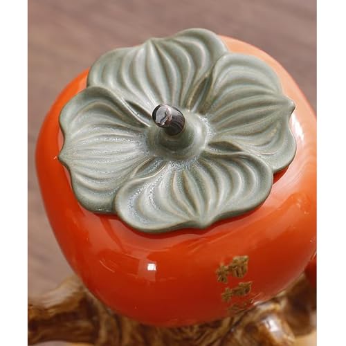 Lazy Chinese Persimmon Kung Fu Tea Set - Tree Style Gift Box, Scizorito