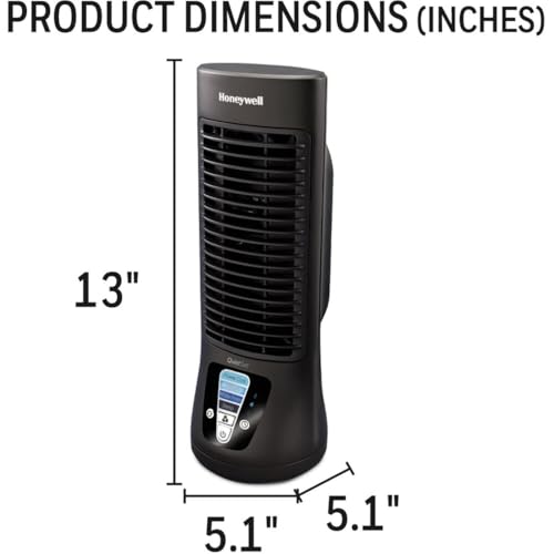 QuietSet Personal Table Fan 13-Inch Oscillating Desk Fan with 4 Speeds