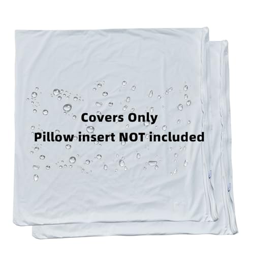 Waterproof 18x18 Pillow Protectors - Bamboo Viscose Featherproof Cover (2 Pack)