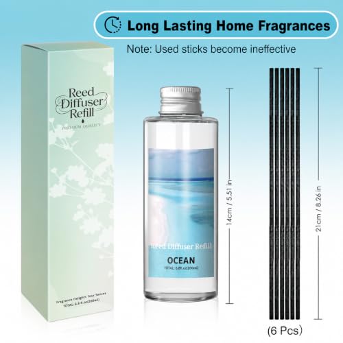 Ocean Reed Diffuser Oil Refill, 6.76 Fl Oz Long-Lasting Home Fragrance