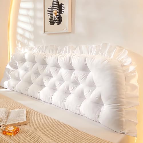 Rectangular Bolster Pillow for Bed Backrest Support - Soft Polyester Cushion