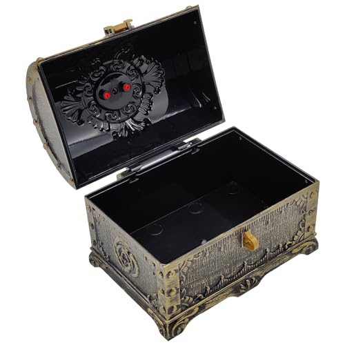 Kids Pirate Treasure Chest with Lock and Key – Decorative Storage Box