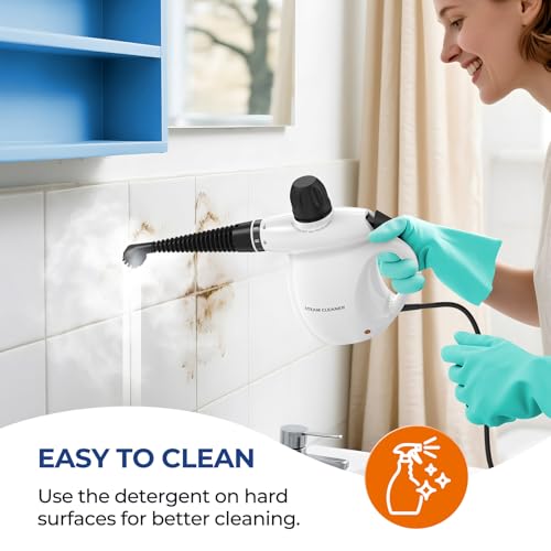 13-Piece Handheld Steam Cleaner - High-Pressure Portable Deep Cleaning Steamer