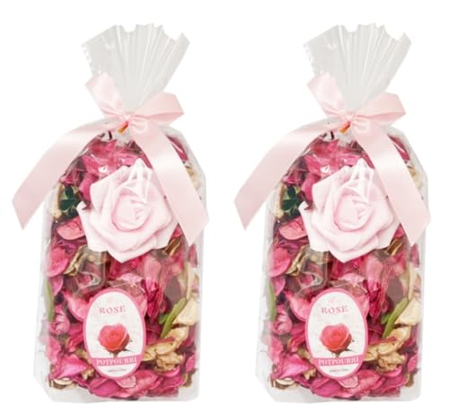 Natural Rose Potpourri Sachets - 10oz Fragrant Dried Flower Vase Filler