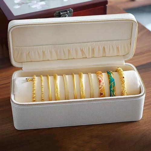 Velvet Bracelet Jewelry Box Organizer with Removable Roll for Watches
