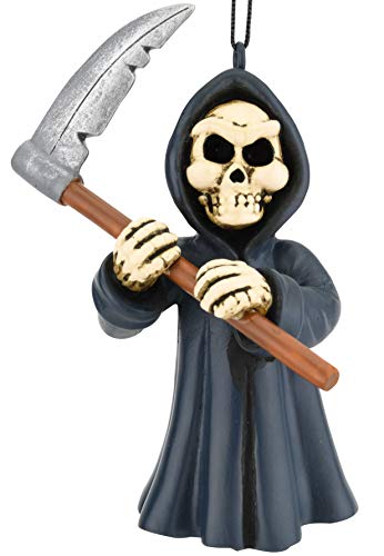 Grim Reaper Halloween Ornament by Tree Buddees - Hand-Painted Resin Figure