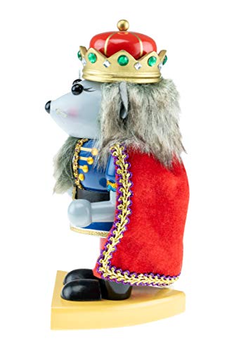Clever Creations 7 Inch Mouse King Wooden Nutcracker - Festive Christmas Decor