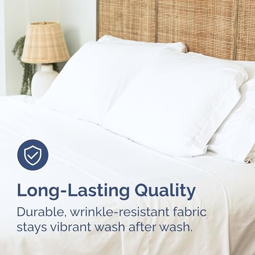 CGK Unlimited King Flat Sheet - Soft Breathable Cooling Top Sheet, White