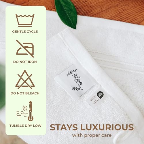 4-Piece Turkish Cotton Washcloth Set - 700 GSM Plush Hanging Bath Towels