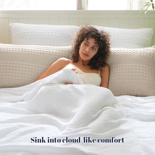PHF 20x54 Inch Oatmeal Cotton Waffle Body Pillowcase - No Insert