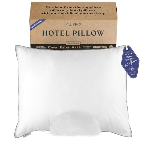 Queen Size Down Alternative Bed Pillow - Soft Cotton Shell