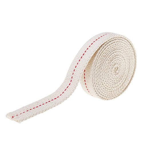 Flat Cotton Oil Lamp Wicks - 3/4 Inch x 6 Ft (2 Rolls, Cut to Size)