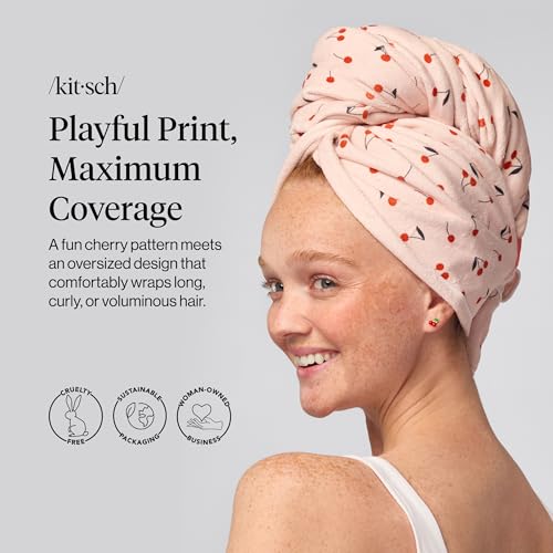 Kitsch XL Microfiber Hair Towel Wrap for Women - Fast Drying