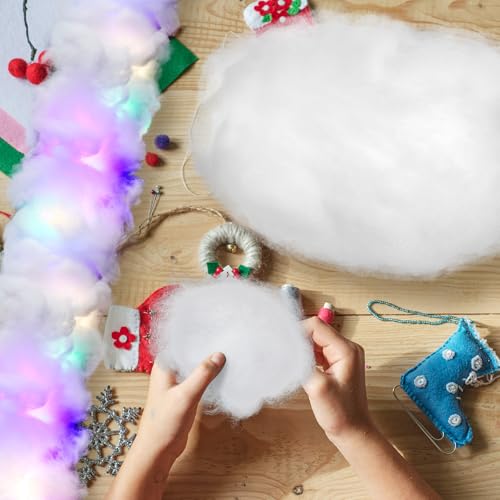DIY Cloud LED Light Kit with 1.76 lb Fluffy Cotton & 3 LED String Lights