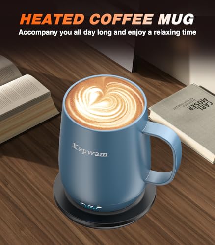 16oz Self-Heating Coffee Mug with 3 Temperature Settings & Charging Coaster