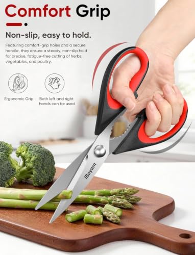 Heavy Duty All-Purpose Kitchen Scissors 2-Pack - Stainless Steel Shears