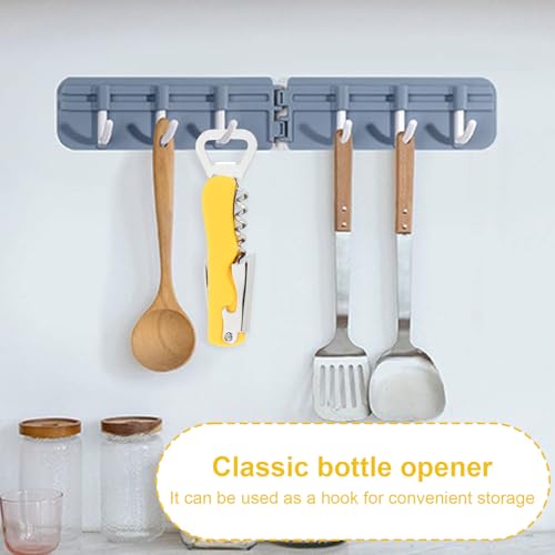 Yellow 2 Pack Stainless Steel 4-in-1 Lever Corkscrew Wine Bottle Opener