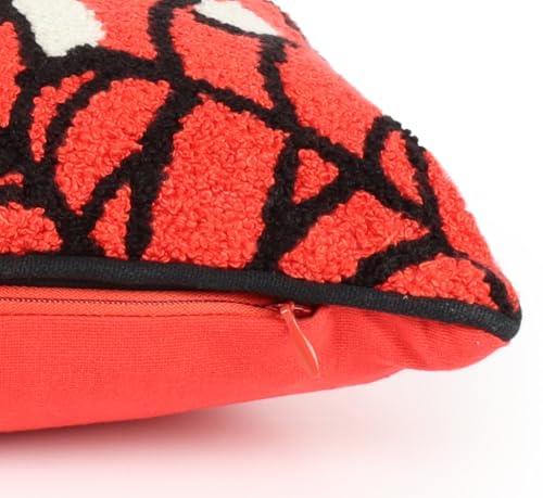 Jay Franco Spiderman Red Needlepoint Decorative Pillow 15 Inch Kids Plush Cushion