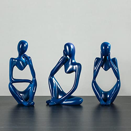 Abstract Thinker Statue, Modern Resin Sculpture for Home Office Decor