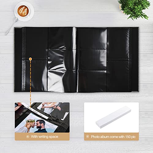 4x6 Photo Album 600 Pockets - Linen Hardcover Memory Book with Window