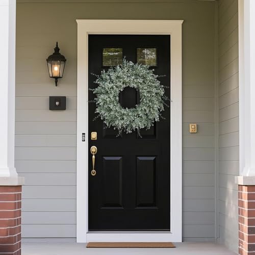 26-Inch Artificial Eucalyptus Lavender Wreath for Front Door Decor