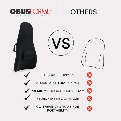 Highback Backrest Support Cushion - Extra Tall Lumbar Pillow