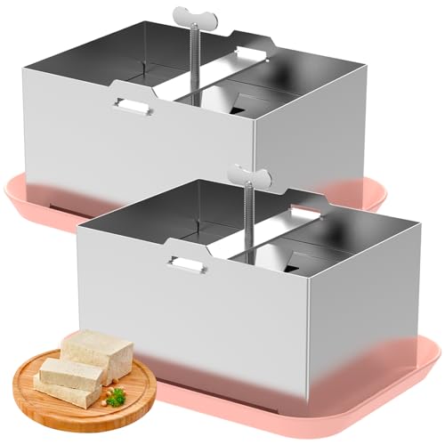 PHWRECZ Large Stainless Steel Tofu Press Kit - Adjustable & Detachable Food Grade Mold for Home Use