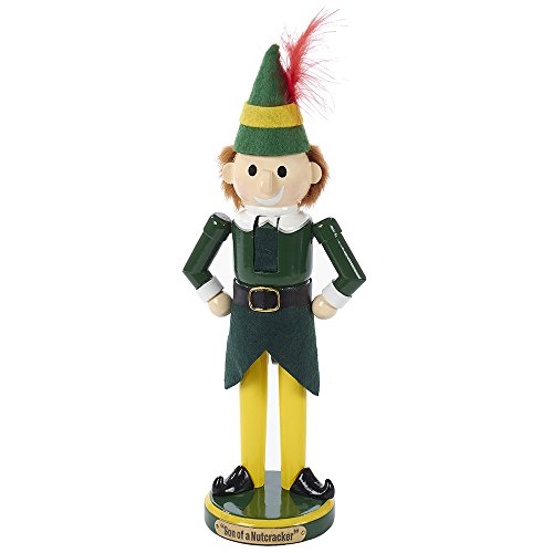 11-Inch Wooden Holiday Elf Nutcracker Tabletop Figure Decoration