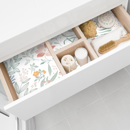 Floral Scented Drawer Liners 19.5 x 14 Inches - 10 Sheets Non-Adhesive Paper
