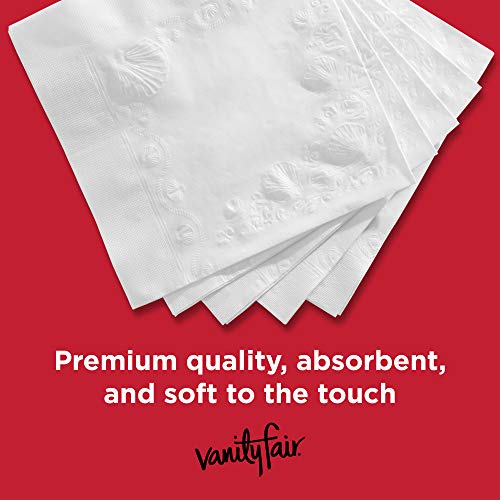 Disposable Paper Napkins - Vanity Fair Everyday 100 Count Pack, Cloth-Like 6.5x6.35 Inches