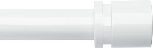Byondeth Adjustable Curtain Rods - 16 to 120 Inches, 1 Inch Diameter, White with Aluminum End Caps