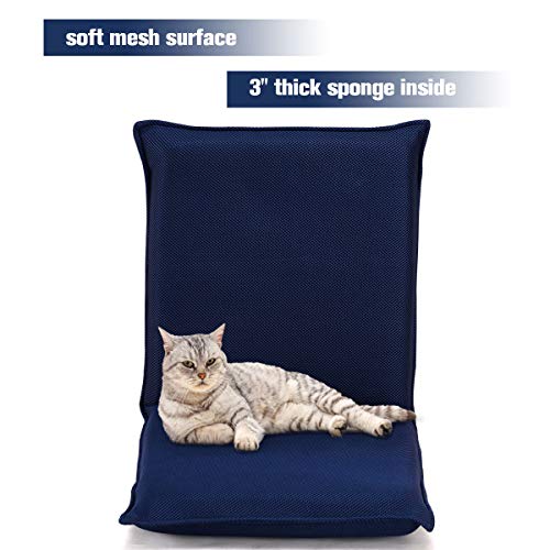 Adjustable 6-Position Mesh Floor Chair, Foldable Padded Gaming Sofa