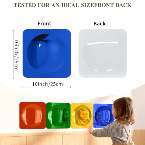 4PCS Sensory Bubble Mirror Wall Panel - Shatterproof Acrylic Sensory Decor
