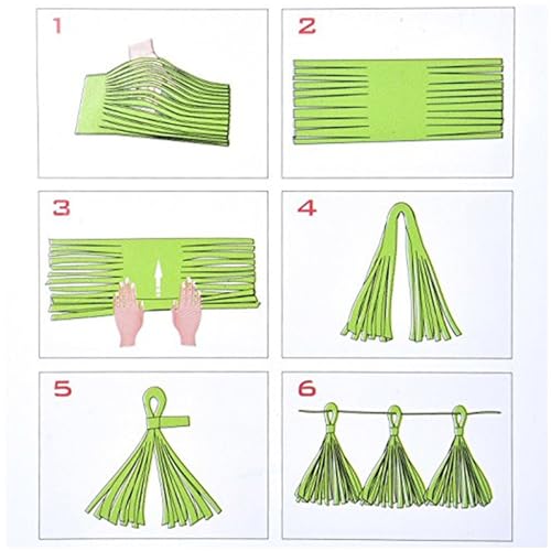 Purple and Gold Tissue Paper Tassel Garland Banner - 15 Piece DIY Kit