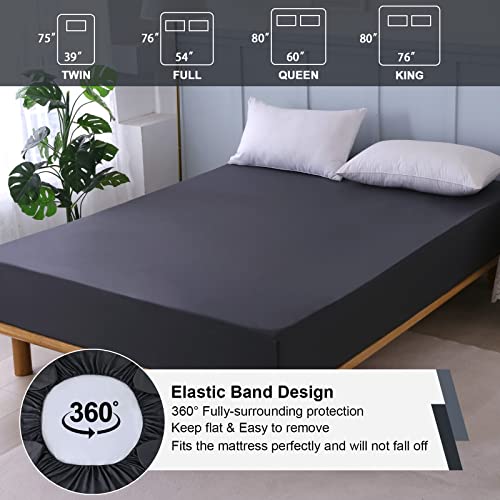 Waterproof Queen Mattress Protector with Deep Pocket - Noiseless & Breathable